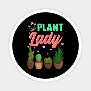 Cute & Funny Plant Lady Planting Gardening Pun Magnet